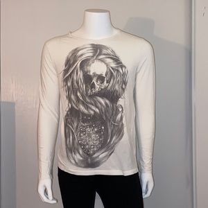 ALL SAINTS Skull Graphic LongSleeve